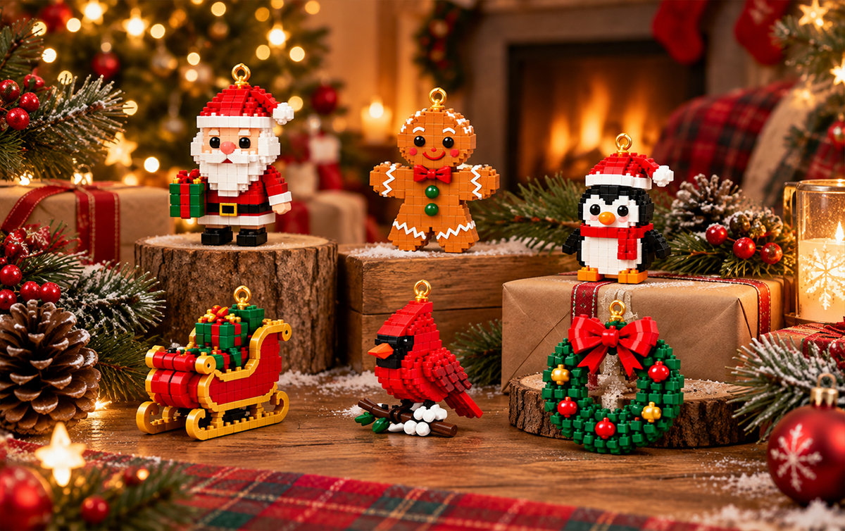 🎄 Kalendarz adwentowy z 24 mini ozdobami świątecznymi wykonanymi z kostek 🎉🎉