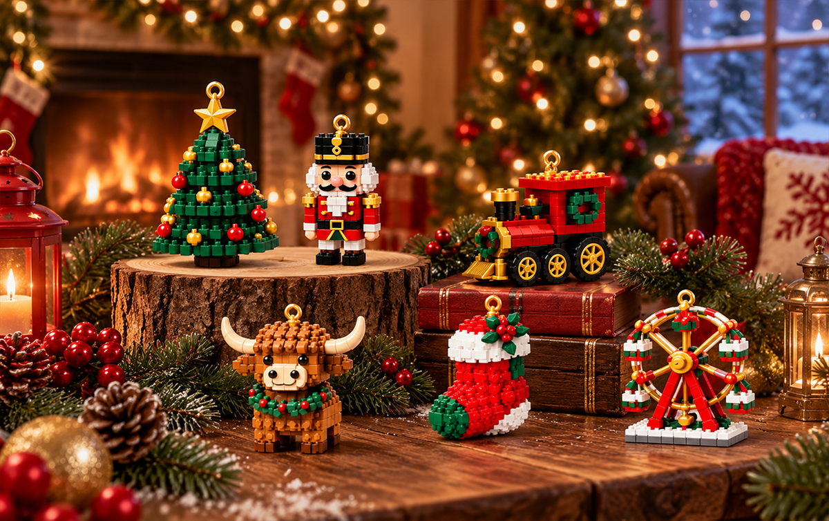 🎄 Kalendarz adwentowy z 24 mini ozdobami świątecznymi wykonanymi z kostek 🎉🎉