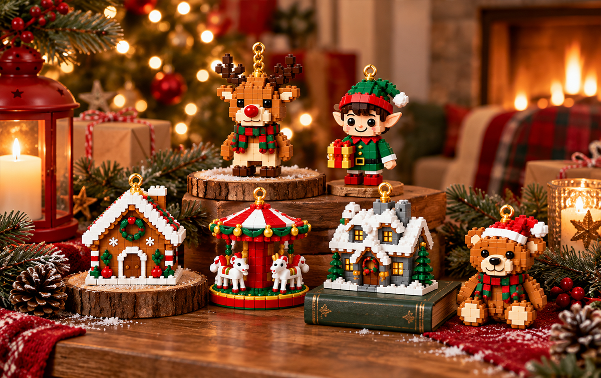 🎄 Kalendarz adwentowy z 24 mini ozdobami świątecznymi wykonanymi z kostek 🎉🎉