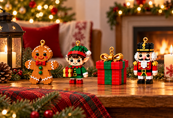 🎄 Kalendarz adwentowy z 24 mini ozdobami świątecznymi wykonanymi z kostek 🎉🎉