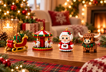 🎄 Kalendarz adwentowy z 24 mini ozdobami świątecznymi wykonanymi z kostek 🎉🎉