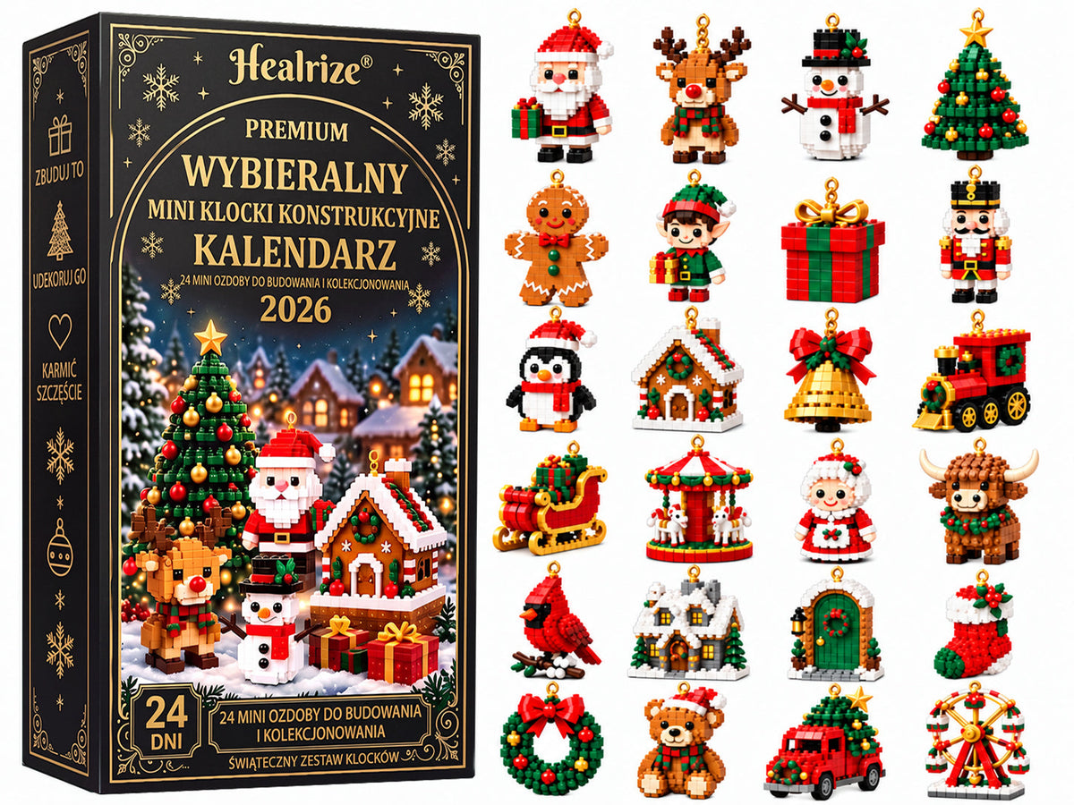 🎄 Kalendarz adwentowy z 24 mini ozdobami świątecznymi wykonanymi z kostek 🎉🎉