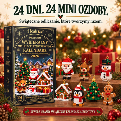 🎄 Kalendarz adwentowy z 24 mini ozdobami świątecznymi wykonanymi z kostek 🎉🎉